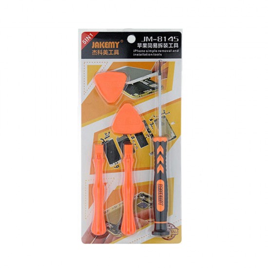 JM-8145 5 In 1 Phone Opening Pry Tool Kit Multifunctional Electronic Screwdriver Repair Tools JM-8145 5 In 1 Phone Opening Pry Tool Kit Multifunctional Electronic Screwdriver Repair Tools