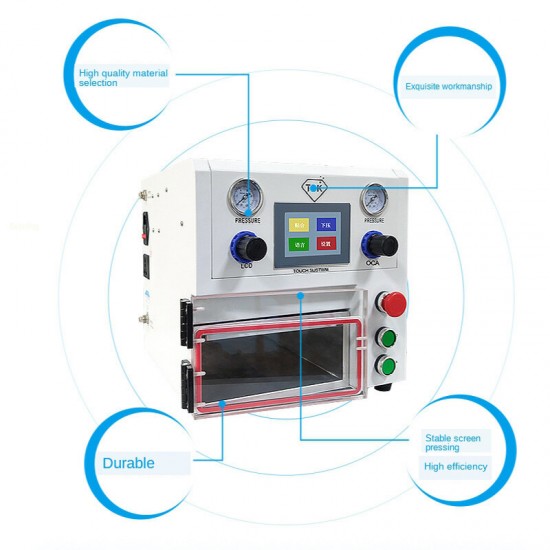 TBK-108P 14 inch Curved Screen Repair Vacuum Laminating Machine for Edge LCD OCA Laminator Refurbishing Machine