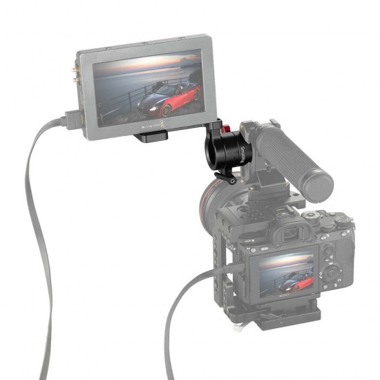 1594 EVF Mount LCD Monitor L Bracket with Clamp for BMVA/ SmallHD 502HD/Zacuto Gratical HD Monitor