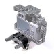1674 Low DSLR Camera Base Plate with 15mm Rod Rail Clamp for Sony FS7 for Sony A7 Series
