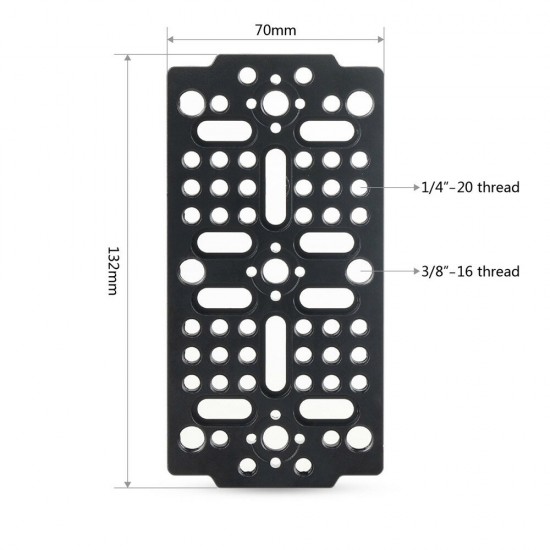 1681 Aluminum Alloy Multi-purpose Camera Cheese Quick Release Plate With 1/4 3/8 inch Thread Holes