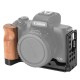 2387 M50 L Plate L-Bracket for Canon EOS M50 Camera With Wooden Handle Grip Arca Style Quick Plates 2387 M50 L Plate L-Bracket for Canon EOS M50 Camera With Wooden Handle Grip Arca Style Quick Plates
