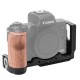 2387 M50 L Plate L-Bracket for Canon EOS M50 Camera With Wooden Handle Grip Arca Style Quick Plates 2387 M50 L Plate L-Bracket for Canon EOS M50 Camera With Wooden Handle Grip Arca Style Quick Plates