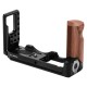 2387 M50 L Plate L-Bracket for Canon EOS M50 Camera With Wooden Handle Grip Arca Style Quick Plates 2387 M50 L Plate L-Bracket for Canon EOS M50 Camera With Wooden Handle Grip Arca Style Quick Plates