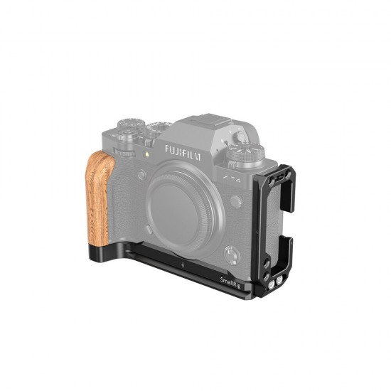 2811 XT4 Camera L Plate L Bracket for FUJIFILM X-T4 Camera Wooden Side Grip Arca Compatible Plate Quick Release