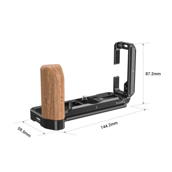 2811 XT4 Camera L Plate L Bracket for FUJIFILM X-T4 Camera Wooden Side Grip Arca Compatible Plate Quick Release