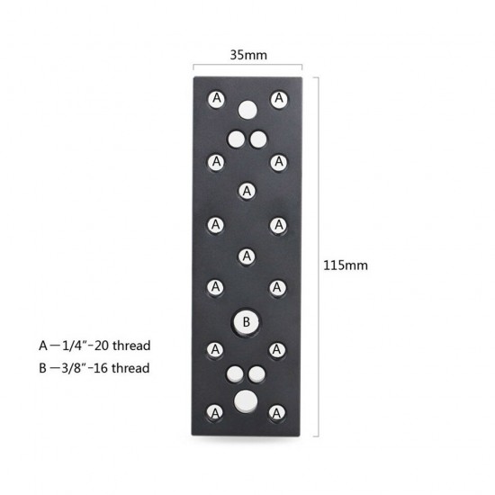 904 Multi-function Mounting Plate Cheese Plate with 1/4 3/8 inch Connections for Sony F970 F550