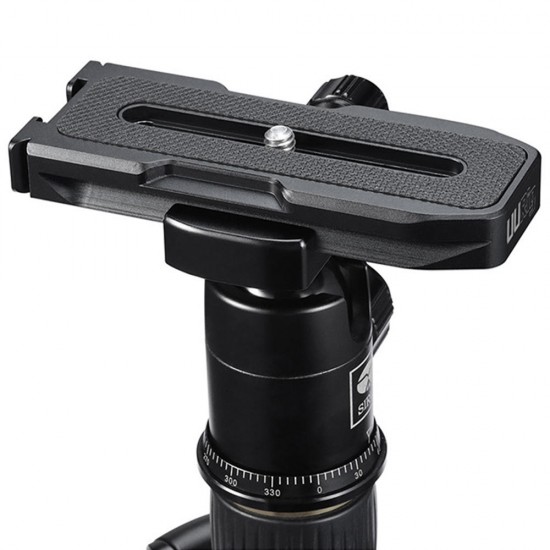 R020 Horizontal Vertical Quick Release Plate with Cold Shoe Mount for DSLR Camera