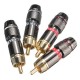 2 Pairs Gold Plating RCA Terminals Connector RCA Male Plug For Speaker Cable Amplifier