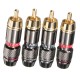 2 Pairs Gold Plating RCA Terminals Connector RCA Male Plug For Speaker Cable Amplifier 2 Pairs Gold Plating RCA Terminals Connector RCA Male Plug For Speaker Cable Amplifier
