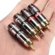 2 Pairs Gold Plating RCA Terminals Connector RCA Male Plug For Speaker Cable Amplifier 2 Pairs Gold Plating RCA Terminals Connector RCA Male Plug For Speaker Cable Amplifier