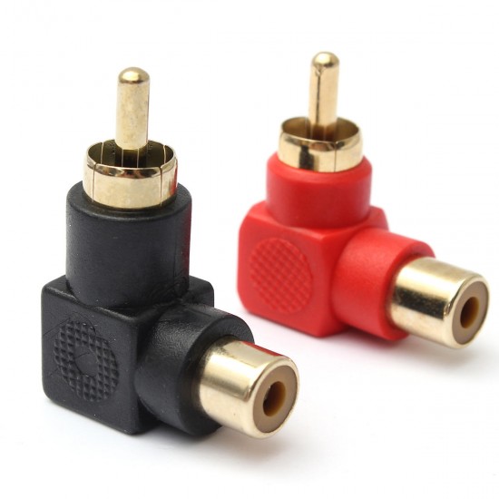 2Pcs 90 Degree Bend Right Angle RCA Male to Female Audio Connector Adapter 2Pcs 90 Degree Bend Right Angle RCA Male to Female Audio Connector Adapter