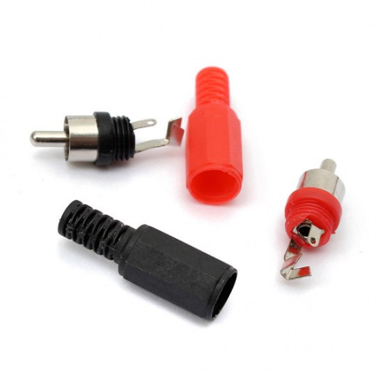 2pcs Solder RCA Male Plug Audio Video Connectors