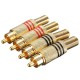 4Pcs Gold Plated RCA/Male Plug Connectors Cable Protector 4Pcs Gold Plated RCA/Male Plug Connectors Cable Protector