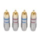 QS6042 RCA Connector Gold-plate Male Plug Coaxial Connector S-Video Adapter Speaker Audio Connector Adapter 4PCS