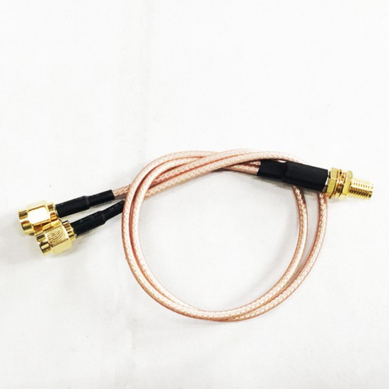One Point Two Type-Y 433MHZ GSM 700-2700MHz SMA Male to SMA Female Double-headed Coaxial RF Adapter Cable for FPV System
