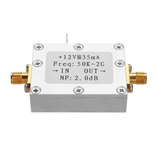 50K-2G LNA Low Noise Amplifier High Gain 31DB@0.5G Flatness RF Amplifier 50K-2G LNA Low Noise Amplifier High Gain 31DB@0.5G Flatness RF Amplifier