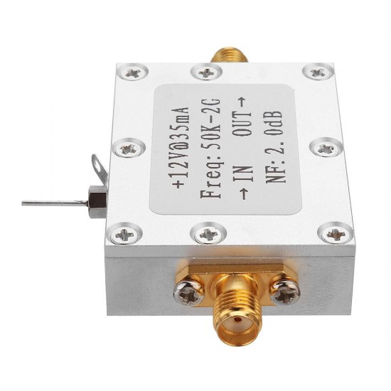 50K-2G LNA Low Noise Amplifier High Gain 31DB@0.5G Flatness RF Amplifier 50K-2G LNA Low Noise Amplifier High Gain 31DB@0.5G Flatness RF Amplifier