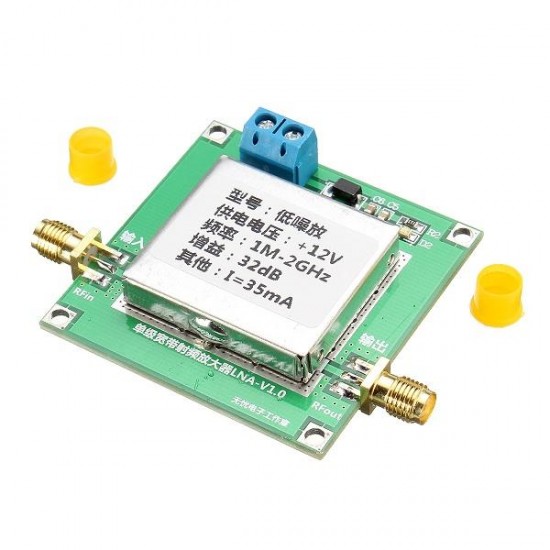 DC 12V 0.01-2000MHz 2Ghz 32dB Broadband RF Low Noise Amplifier Module DC 12V 0.01-2000MHz 2Ghz 32dB Broadband RF Low Noise Amplifier Module