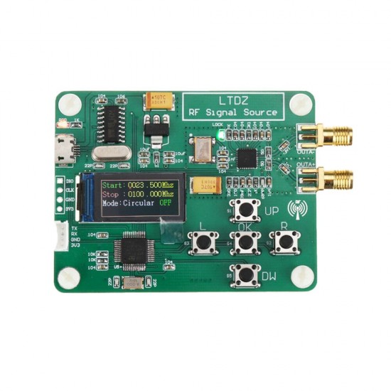 MAX2870 STM32 23.5-6000Mhz Signal Source Module USB 5V Power Frequency and Sweep Modes MAX2870 STM32 23.5-6000Mhz Signal Source Module USB 5V Power Frequency and Sweep Modes