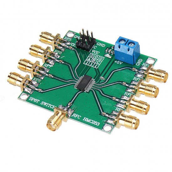 HMC253 DC-2.5 GHz RF Single Pole Eight Throw Switch RF Switch Module Antenna Channel Selection