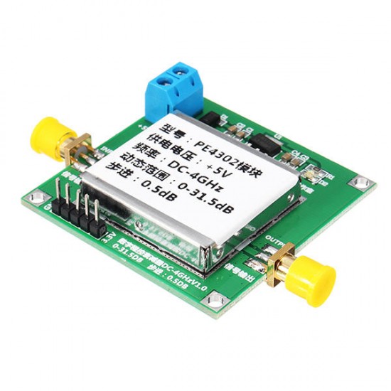 PE4302 Digital RF Step Attenuator Module DC 4GHZ 0-31.5DB 0.5dB High Linearity PE4302 Digital RF Step Attenuator Module DC 4GHZ 0-31.5DB 0.5dB High Linearity