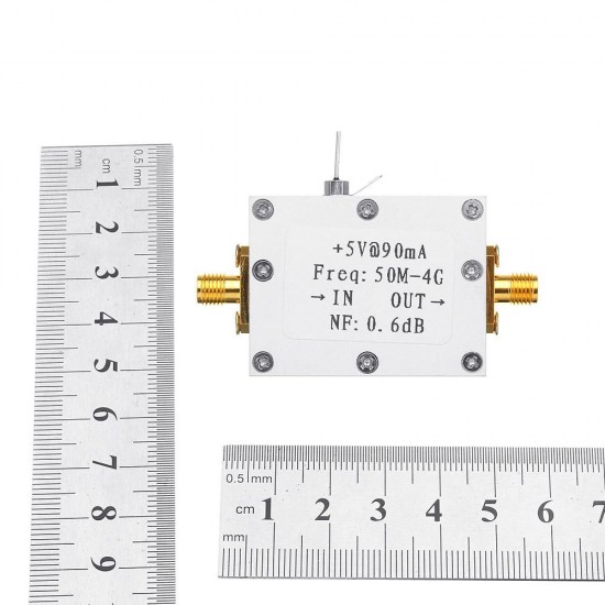 RF Amplifier Low Noise Amplifier Ham Radio Module LNA 50M-4GHz NF=0.6dB RF FM HF VHF / UHF Ham Radio -110dBm