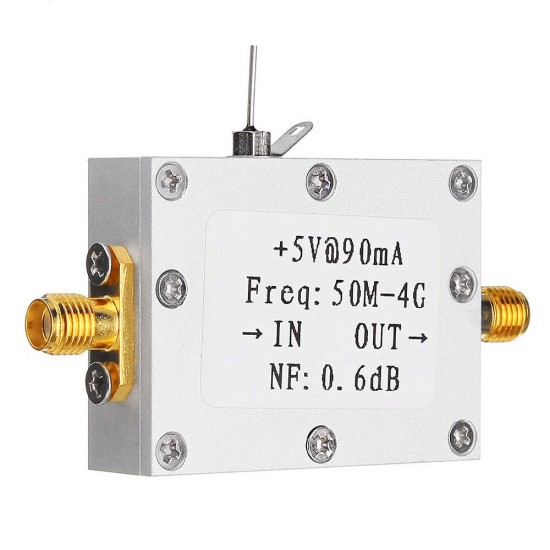 RF Amplifier Low Noise Amplifier Ham Radio Module LNA 50M-4GHz NF=0.6dB RF FM HF VHF / UHF Ham Radio -110dBm