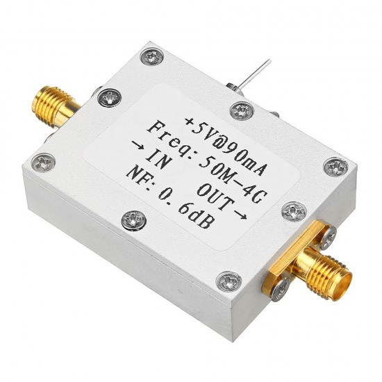 RF Amplifier Low Noise Amplifier Ham Radio Module LNA 50M-4GHz NF=0.6dB RF FM HF VHF / UHF Ham Radio -110dBm RF Amplifier Low Noise Amplifier Ham Radio Module LNA 50M-4GHz NF=0.6dB RF FM HF VHF / UHF Ham Radio -110dBm