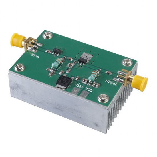 RF Broadband FM Amplifier 1-512MHz 1.6W HF FM VHF UHF RF Amplifier Module Board with Heat Sink RF Broadband FM Amplifier 1-512MHz 1.6W HF FM VHF UHF RF Amplifier Module Board with Heat Sink