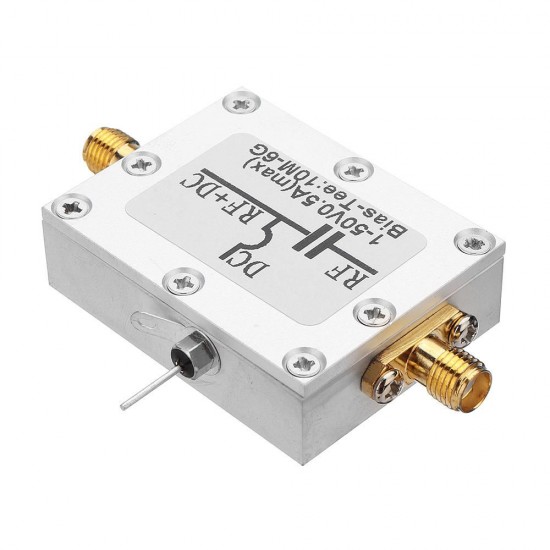 RF Splitter Bias Coaxial Feed Bias Tee 10MHz-6GHz Low Insertion Loss Wideband Amplifier RF Splitter Bias Coaxial Feed Bias Tee 10MHz-6GHz Low Insertion Loss Wideband Amplifier