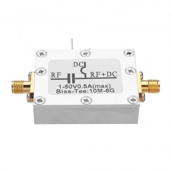 RF Splitter Bias Coaxial Feed Bias Tee 10MHz-6GHz Low Insertion Loss Wideband Amplifier RF Splitter Bias Coaxial Feed Bias Tee 10MHz-6GHz Low Insertion Loss Wideband Amplifier