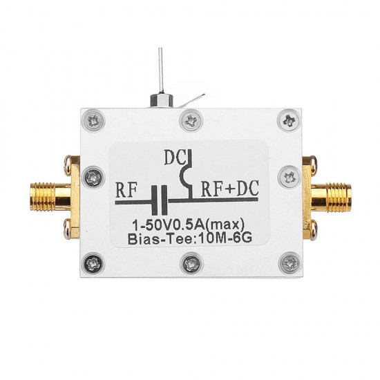 RF Splitter Bias Coaxial Feed Bias Tee 10MHz-6GHz Low Insertion Loss Wideband Amplifier RF Splitter Bias Coaxial Feed Bias Tee 10MHz-6GHz Low Insertion Loss Wideband Amplifier