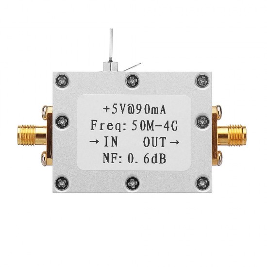 Ultra-low Noise NF0.6dB High Linearity 0.05-4G Wideband Amplifier LNA -110dBm Module Ultra-low Noise NF0.6dB High Linearity 0.05-4G Wideband Amplifier LNA -110dBm Module