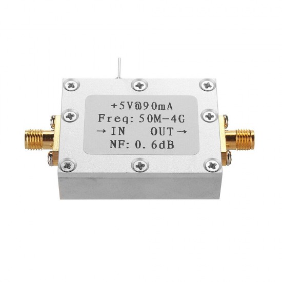 Ultra-low Noise NF0.6dB High Linearity 0.05-4G Wideband Amplifier LNA -110dBm Module Ultra-low Noise NF0.6dB High Linearity 0.05-4G Wideband Amplifier LNA -110dBm Module