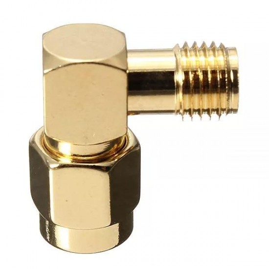 10Pcs SMA Male To SMA Female Jack Right Angle Crimp RF Adapter Connector