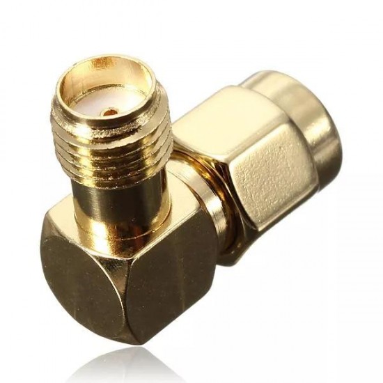 10Pcs SMA Male To SMA Female Jack Right Angle Crimp RF Adapter Connector