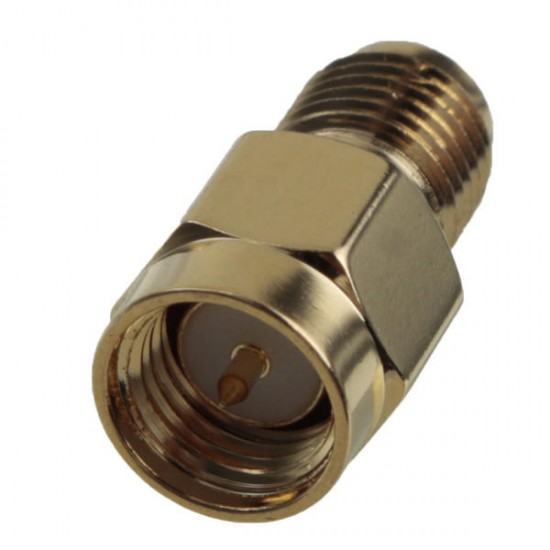 1Pc Adapter SMA Male Plug to SMA Female Jack RF Connector Straight Gold Plating