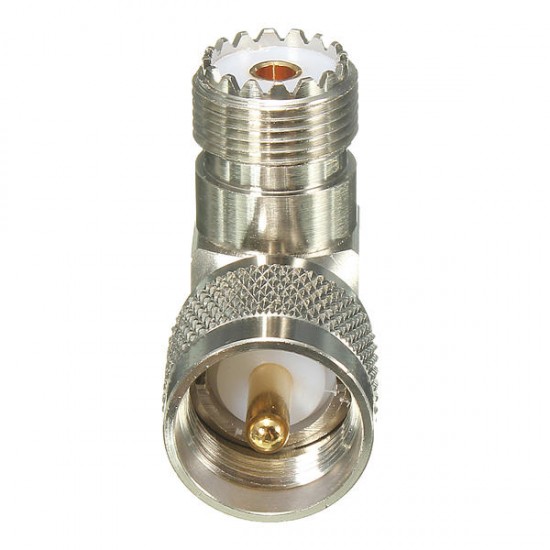 90 Degree UHF Plug Male PL259 to SO239 Female Jack Adapter Connector