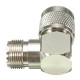 90 Degree UHF Plug Male PL259 to SO239 Female Jack Adapter Connector