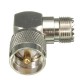 90 Degree UHF Plug Male PL259 to SO239 Female Jack Adapter Connector