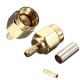 Brass RP-SMA Male Plug Center Window Crimp Cable RF Adapter Connector Brass RP-SMA Male Plug Center Window Crimp Cable RF Adapter Connector