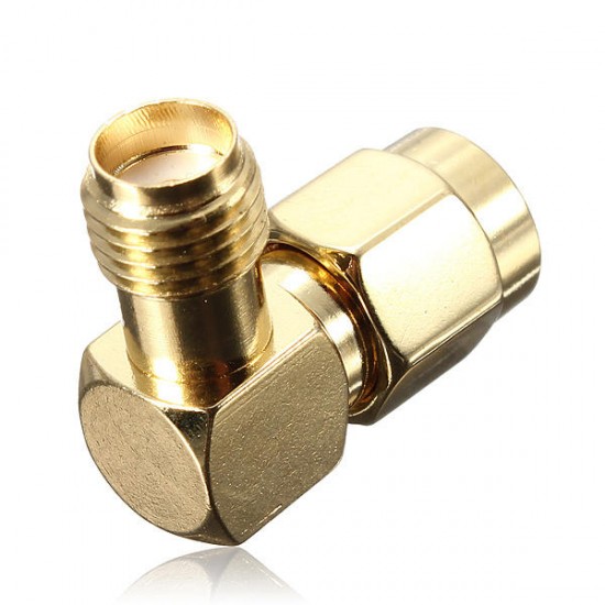 RP-SMA Male To SMA Female Jack Right Angle Crimp RF Adapter Connector