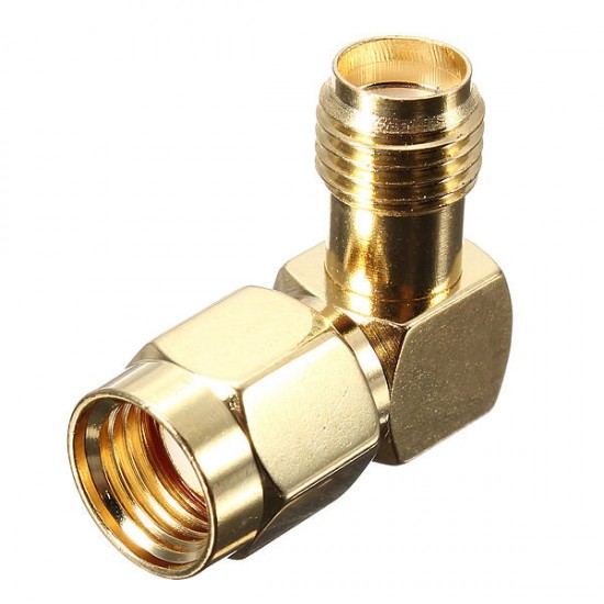 RP-SMA Male To SMA Female Jack Right Angle Crimp RF Adapter Connector RP-SMA Male To SMA Female Jack Right Angle Crimp RF Adapter Connector