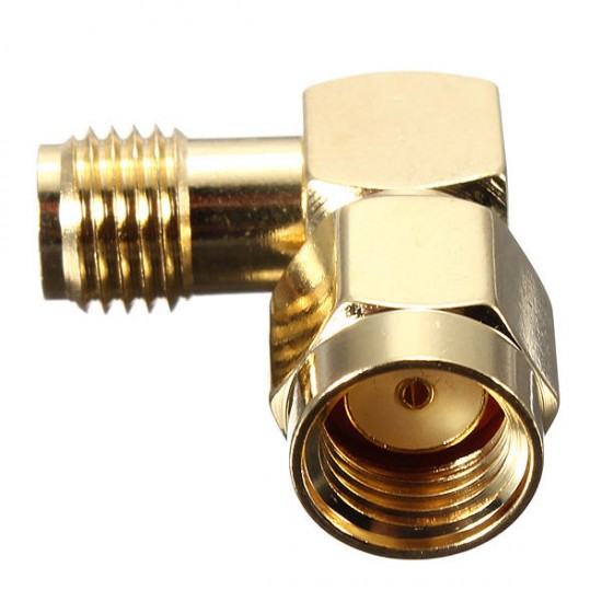 RP-SMA Male To SMA Female Jack Right Angle Crimp RF Adapter Connector RP-SMA Male To SMA Female Jack Right Angle Crimp RF Adapter Connector