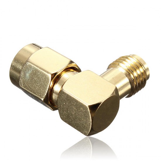RP-SMA Male To SMA Female Jack Right Angle Crimp RF Adapter Connector RP-SMA Male To SMA Female Jack Right Angle Crimp RF Adapter Connector