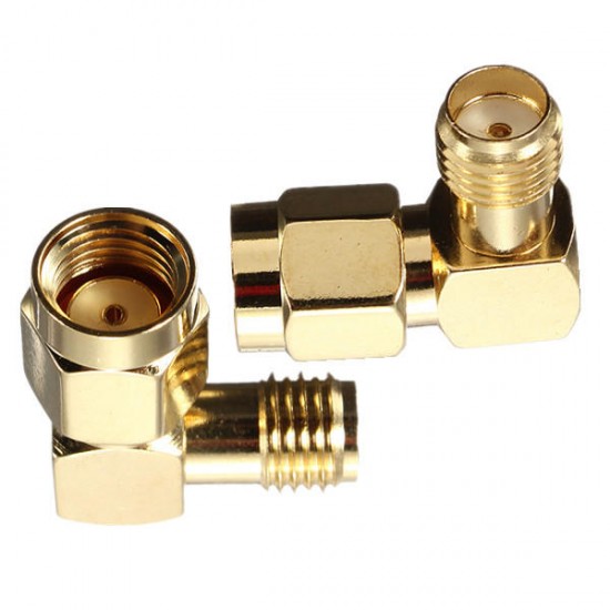 RP-SMA Male To SMA Female Jack Right Angle Crimp RF Adapter Connector