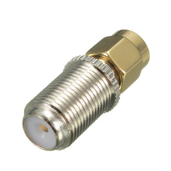 F Female Jack to SMA Male Plug RF Coaxial Adapter Connector