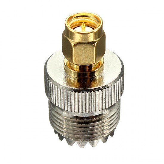 UHF Female SO239 Jack to SMA Male Plug Straight Adapter Connector