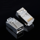 10PCS RJ45 Cable Head Plug Ethernet Plated Network Connector Gold-plated Cat 6 Crimp Network LAN Cable Plugs